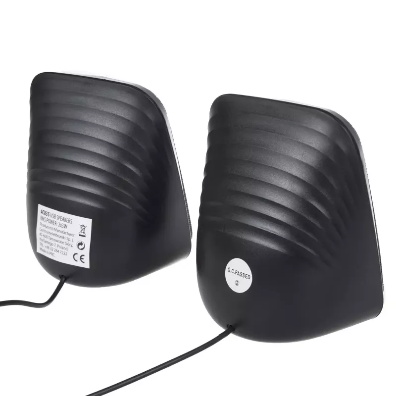 Reproduktor Audiocore AC835 káblový 2.0 6 W USB čierny Stolový reproduktor