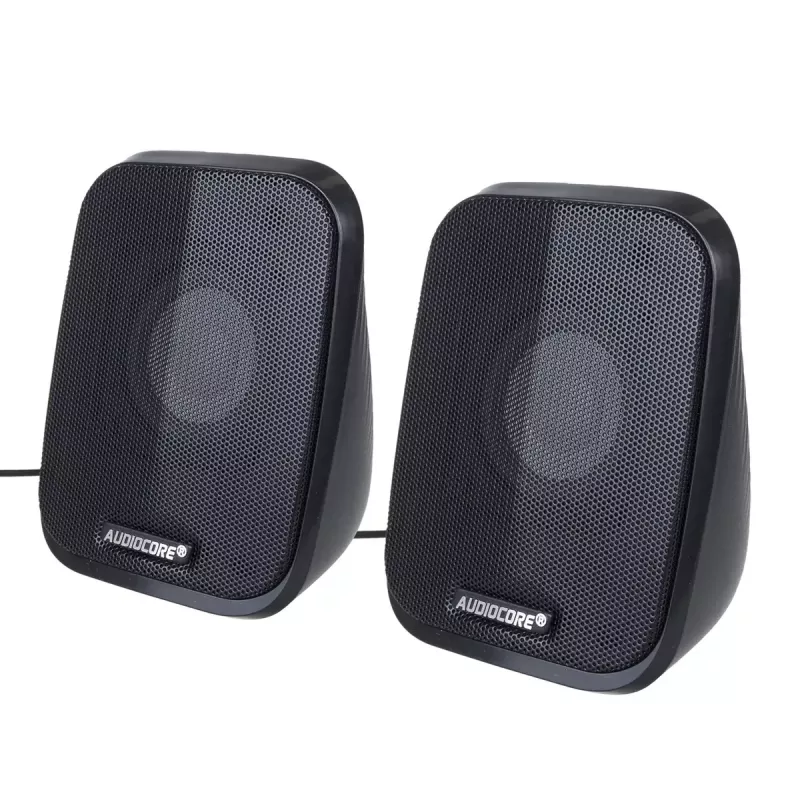 Reproduktor Audiocore AC835 káblový 2.0 6 W USB čierny Stolový reproduktor