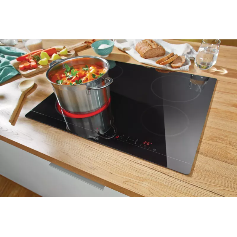 Vstavaná keramická varná doska Gorenje ECT641BSC, 60 cm, 4 zóny, dotykové ovládanie, čierna