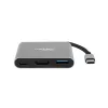 NATEC Fowler Mini viacportový adaptér USB-C, USB-C PD, USB 3.0, HDMI 4K, sivý