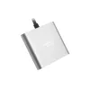 NATEC Fowler Mini viacportový adaptér USB-C, USB-C PD, USB 3.0, HDMI 4K, sivý