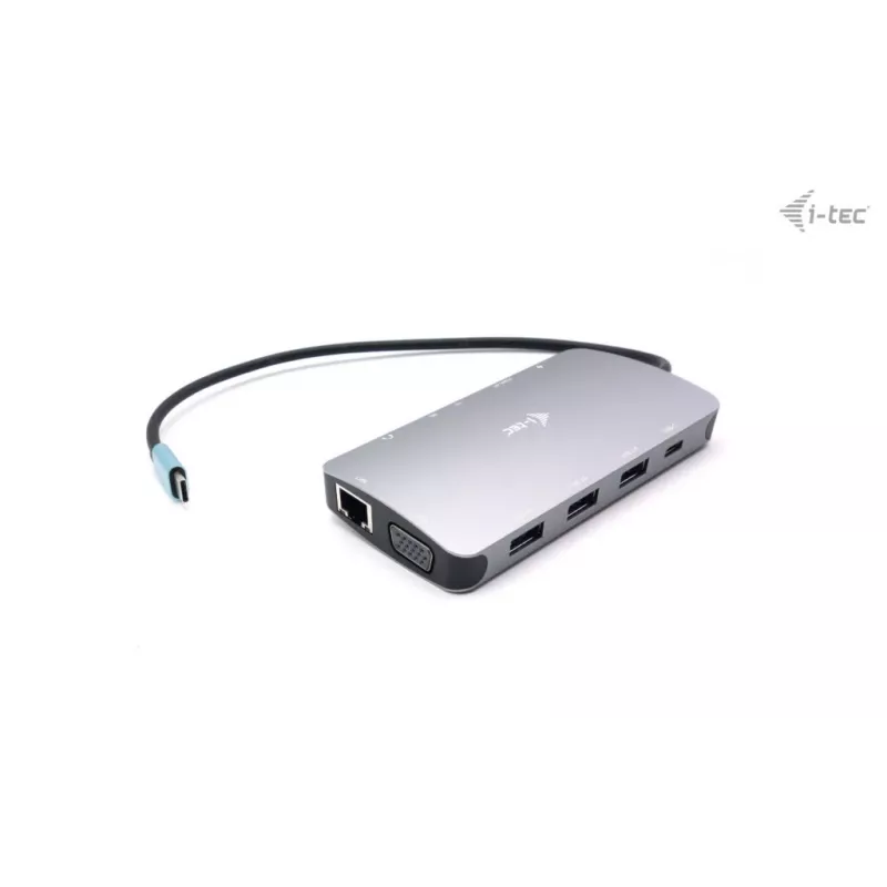 Dokovacia stanica i-tec Metal USB-C Travel Nano Dock HDMI/VGA s LAN + Power Delivery 100 W