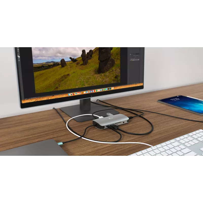 Dokovacia stanica i-tec Metal USB-C Travel Nano Dock HDMI/VGA s LAN + Power Delivery 100 W