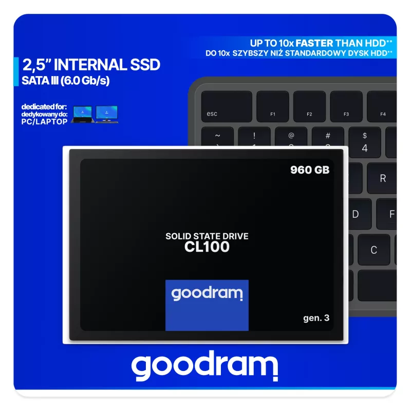 SSD disk Goodram 960 GB 2,5 palca SATA III SSDPR-CL100-960-G3