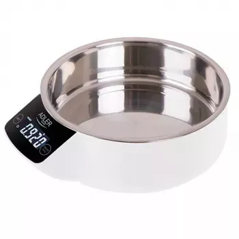 Elektronická kuchynská váha Adler AD 3166 – kapacita 5 kg, presnosť 1 g, nerezová misa 0,9 l, LCD, časovač