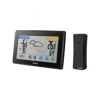 Hygrometer teplomer Hama Touch Black LED Battery