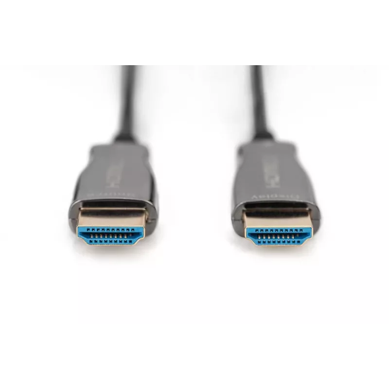 DIGITUS HDMI AOC hybridný sklenený kábel, Type A M/M, 15m UHD 4K@60Hz, CE, čierny