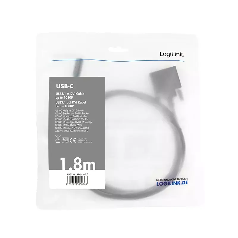 USB grafický adaptér LogiLink UA0331 čierny