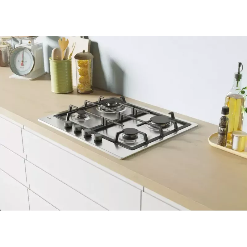 Candy Idea CHG6BR4WX nerezová vstavaná plynová varná doska 60 cm 4 zóny