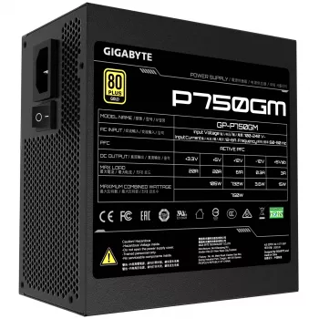 Gigabyte P750GM napájací zdroj 750 W efektivita 80 PLUS GOLD, PFC Active, MTBF 100000 hodín