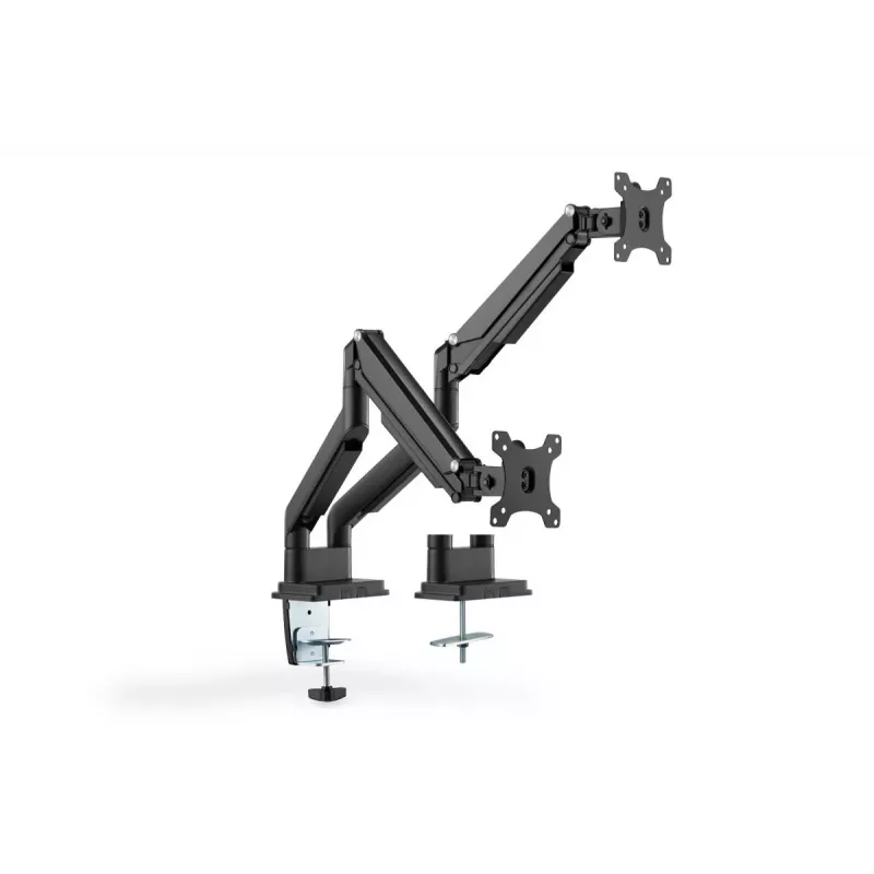 DIGITUS univerzálny držiak na dva monitory plynová pružina zvierka 17-32in 2x 9kg