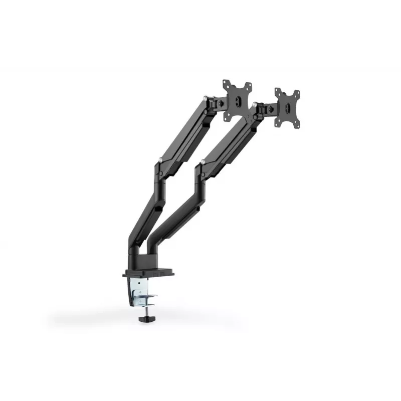 DIGITUS univerzálny držiak na dva monitory plynová pružina zvierka 17-32in 2x 9kg