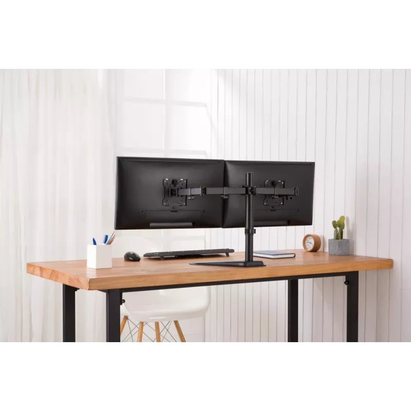 DIGITUS univerzálny stojan na dva monitory 17–32 palcov 2x 8 kg (max.) čierny