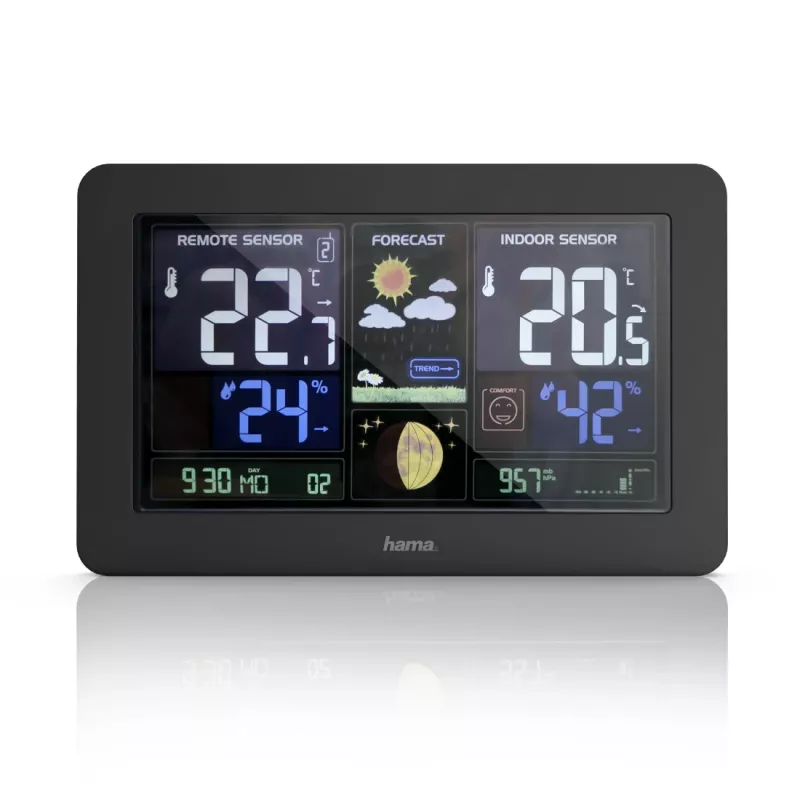 Batériová meteostanica Hama Premium Black 00186380
