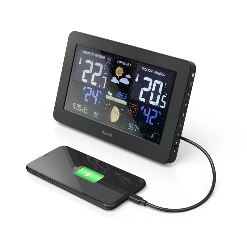 Batériová meteostanica Hama Premium Black 00186380