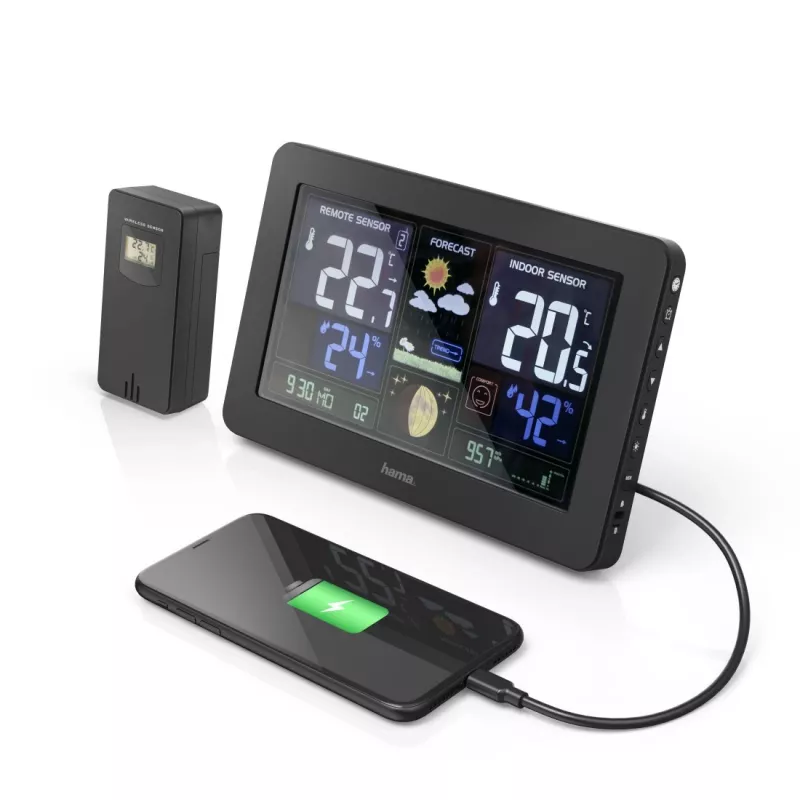 Batériová meteostanica Hama Premium Black 00186380