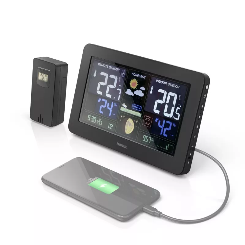 Batériová meteostanica Hama Premium Black 00186380