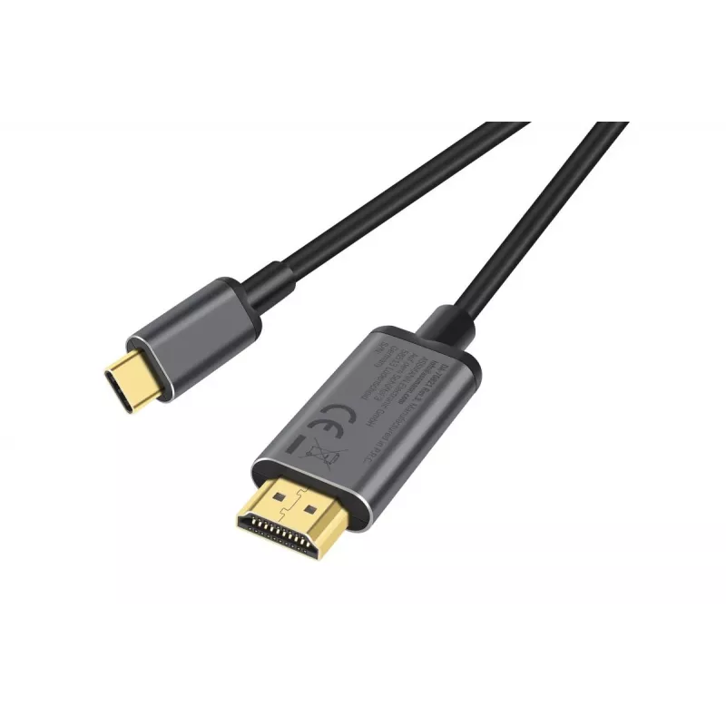 DIGITUS adaptérový kábel USB-C na HDMI, 4K/30 Hz, 1,8 m, čierny