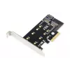 DIGITUS M.2 NGFF/NVMe SSD PCI-Express rozširujúca karta podporuje B-, M- a B+M-Key, veľkosti 80, 60, 42 a 30 mm