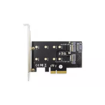 DIGITUS M.2 NGFF/NVMe SSD PCI-Express rozširujúca karta podporuje B-, M- a B+M-Key, veľkosti 80, 60, 42 a 30 mm