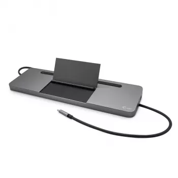 i-tec kovová USB-C ergonomická 4K 3x displej dokovacia stanica + Power Delivery 85 W