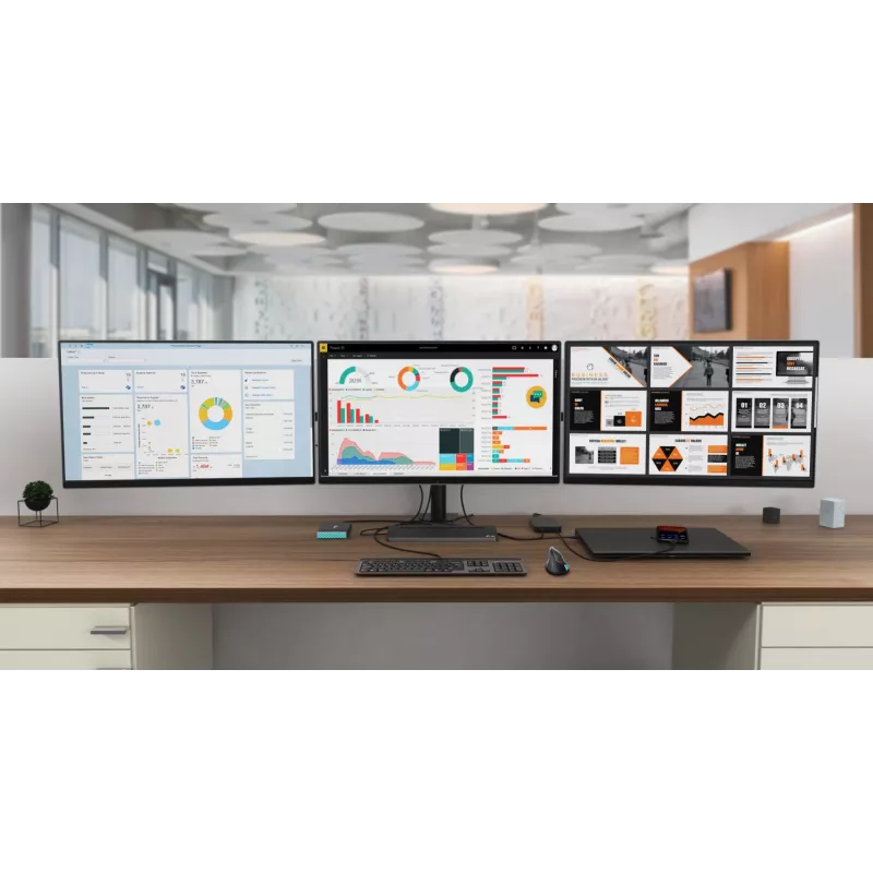 i-tec kovová USB-C ergonomická 4K 3x displej dokovacia stanica + Power Delivery 85 W