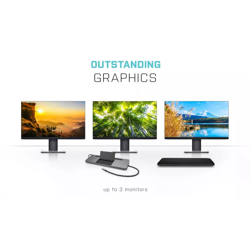 i-tec kovová USB-C ergonomická 4K 3x displej dokovacia stanica + Power Delivery 85 W