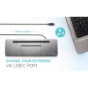 i-tec kovová USB-C ergonomická 4K 3x displej dokovacia stanica + Power Delivery 85 W