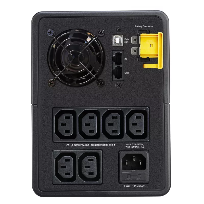 APC Back-UPS, 1600VA, Tower, 230V, 6x IEC C13 výstupy, AVR, Line-Interactive, 1,6 kVA, 900 W, sínus, 140 V, 300 V