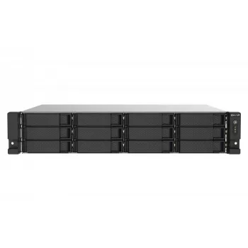 QNAP TS-1273AU-RP-8G NAS/Storage Server Rack (2U) Ryzen Embedded V1500B 8 GB DDR4 0 TB QNAP QTS hliník, čierny