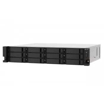 QNAP TS-1273AU-RP-8G NAS/Storage Server Rack (2U) Ryzen Embedded V1500B 8 GB DDR4 0 TB QNAP QTS hliník, čierny