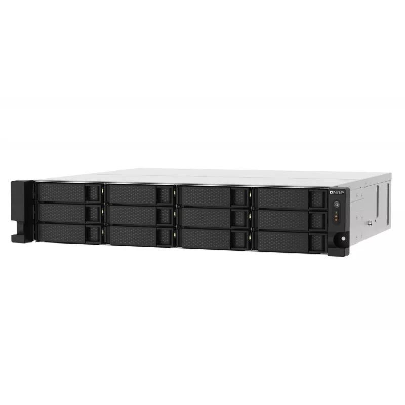 QNAP TS-1273AU-RP-8G NAS/Storage Server Rack (2U) Ryzen Embedded V1500B 8 GB DDR4 0 TB QNAP QTS hliník, čierny