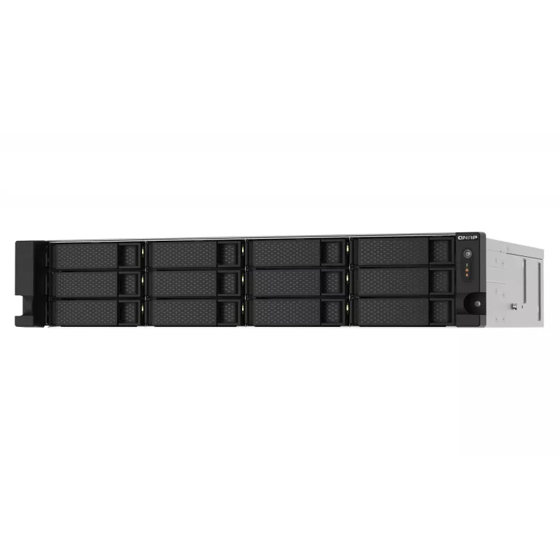 QNAP TS-1273AU-RP-8G NAS/Storage Server Rack (2U) Ryzen Embedded V1500B 8 GB DDR4 0 TB QNAP QTS hliník, čierny