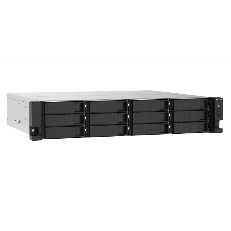 QNAP TS-1273AU-RP-8G NAS/Storage Server Rack (2U) Ryzen Embedded V1500B 8 GB DDR4 0 TB QNAP QTS hliník, čierny