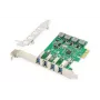 DIGITUS USB PCIe rozširujúca karta USB 3.0, 4-port A/F, čipset: VL805, vlastné napájanie