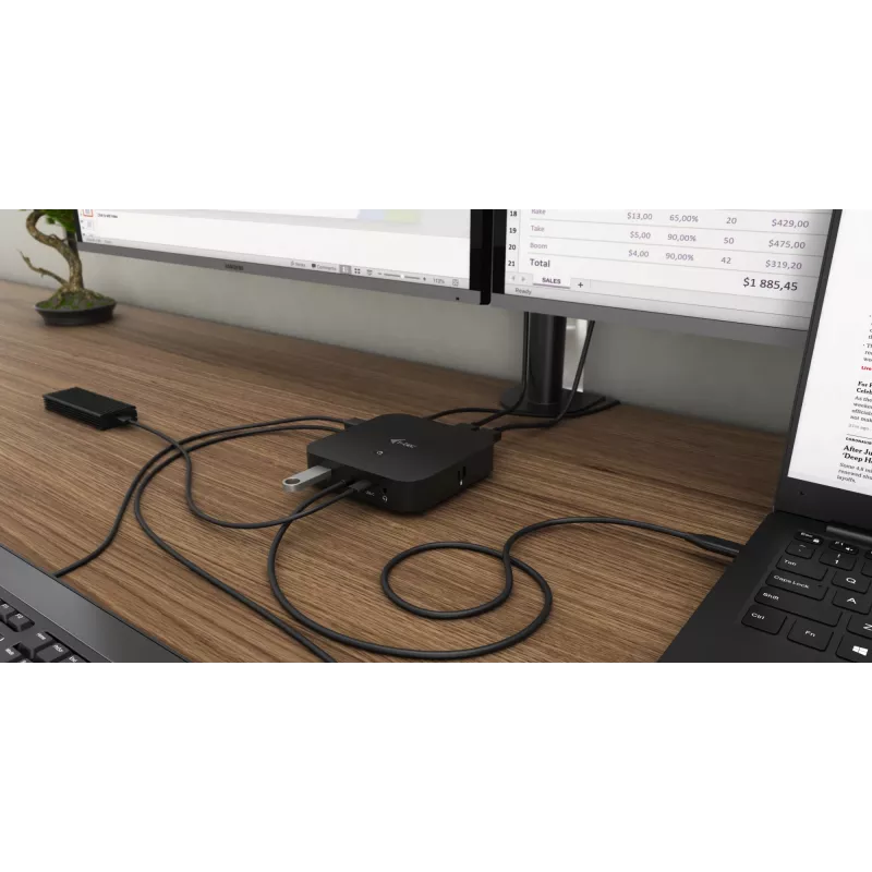 i-tec USB-C Dual Display dokovacia stanica s Power Delivery 100 W + univerzálna nabíjačka 100 W
