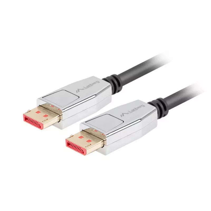 Lanberg CA-DPDP-20CU-0018-BK kábel DisplayPort 1.4 M/M 1,8 m, 8K 60 Hz, HDR, pozlátené konektory, čierny