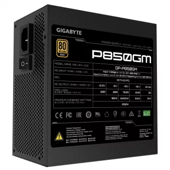 GIGABYTE P850GM napájací zdroj 850 W 20+4 pin ATX ATX čierny
