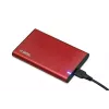 Puzdro na HDD/SSD IBOX HD-05 červená 2,5 inch — USB 3.2 Gen 1 (5 Gbit/s), JMicron JMS578, až do 10 TB