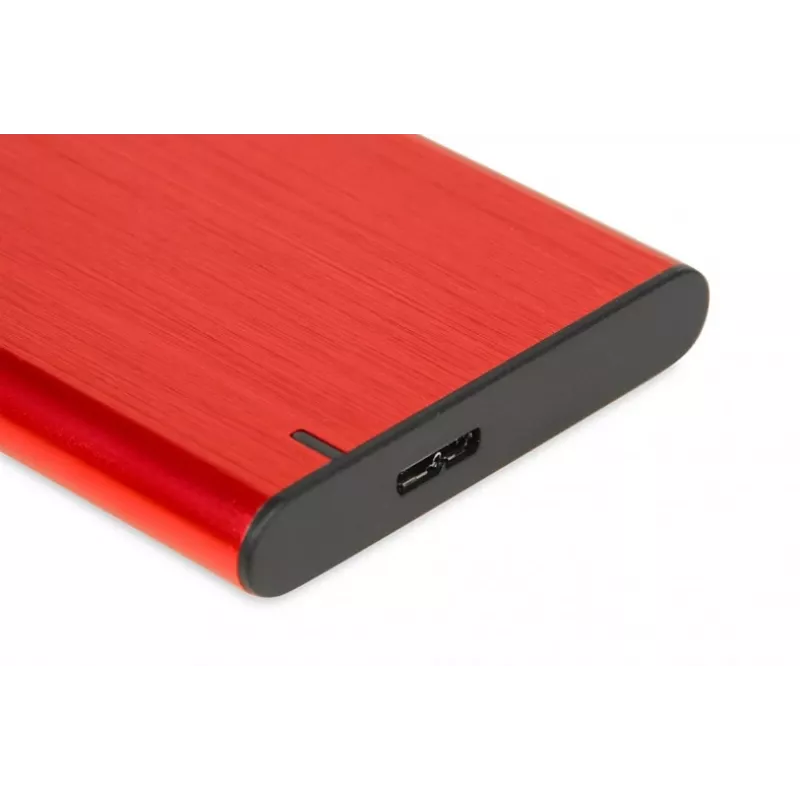 Puzdro na HDD/SSD IBOX HD-05 červená 2,5 inch — USB 3.2 Gen 1 (5 Gbit/s), JMicron JMS578, až do 10 TB