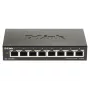 D-Link DGS-1100-08V2 Managed L2 Gigabit Ethernet (10/100/1000) čierny