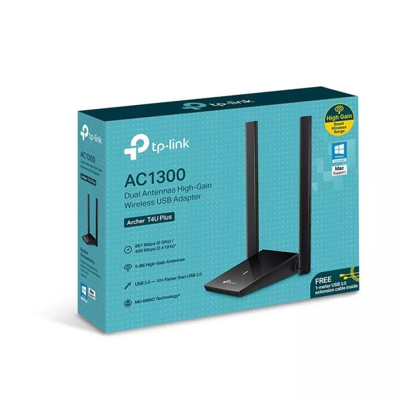 Bezdrôtový adaptér TP-Link Archer T4U Plus Dual-band Wi-Fi 5