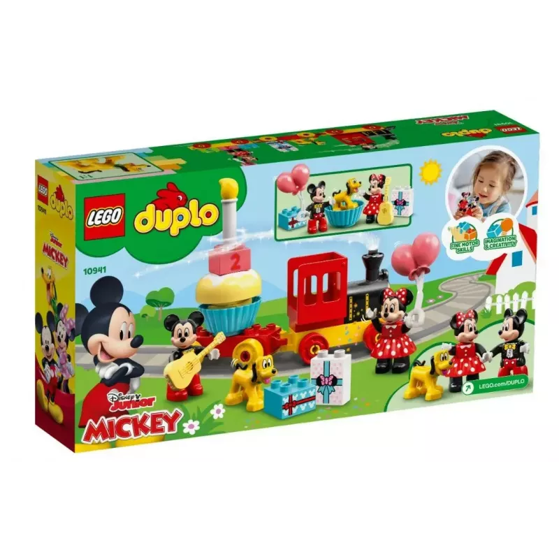 LEGO DUPLO sada 10941 Mickeyho a Minnie narodeniny – DUPLO figúrky, 22 dielov, pre deti od 2 rokov