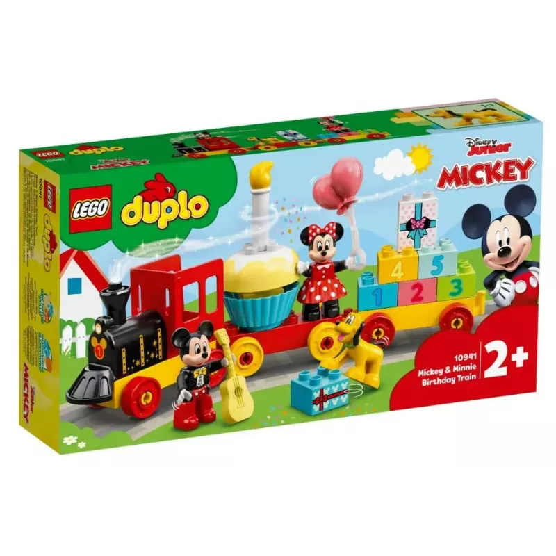 LEGO DUPLO sada 10941 Mickeyho a Minnie narodeniny – DUPLO figúrky, 22 dielov, pre deti od 2 rokov