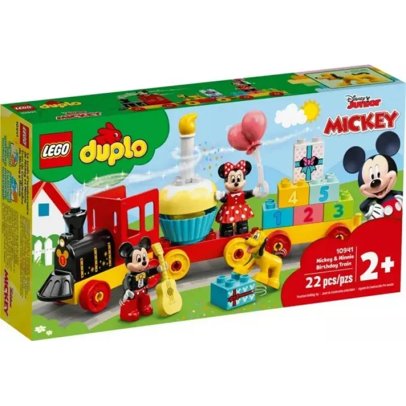 LEGO DUPLO sada 10941 Mickeyho a Minnie narodeniny – DUPLO figúrky, 22 dielov, pre deti od 2 rokov