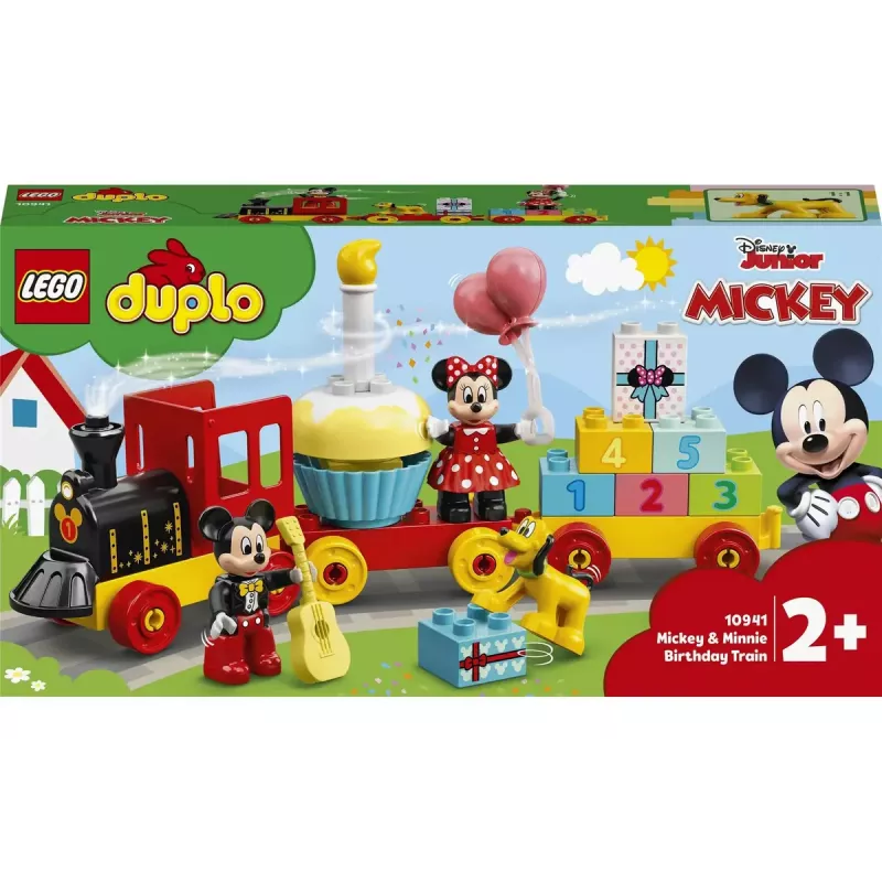 LEGO DUPLO sada 10941 Mickeyho a Minnie narodeniny – DUPLO figúrky, 22 dielov, pre deti od 2 rokov