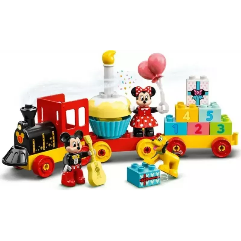 LEGO DUPLO sada 10941 Mickeyho a Minnie narodeniny – DUPLO figúrky, 22 dielov, pre deti od 2 rokov