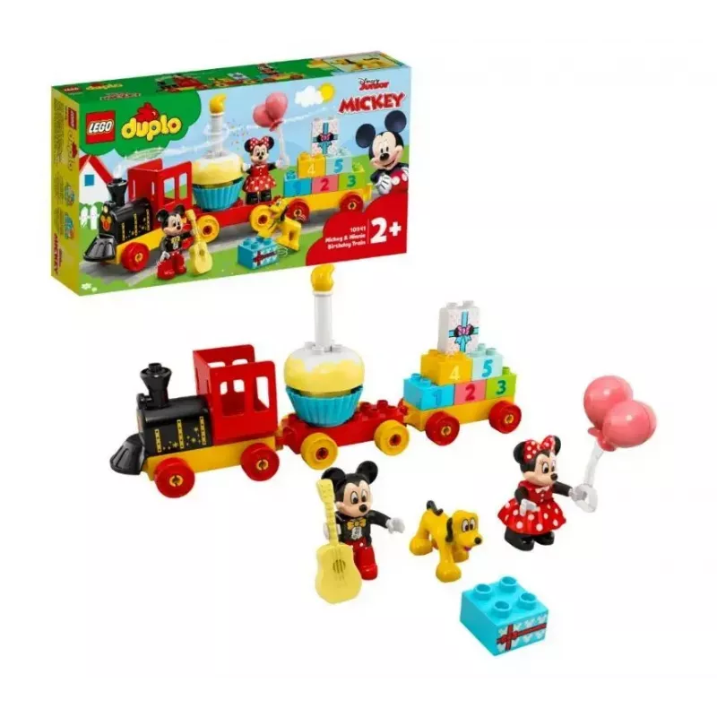 LEGO DUPLO sada 10941 Mickeyho a Minnie narodeniny – DUPLO figúrky, 22 dielov, pre deti od 2 rokov