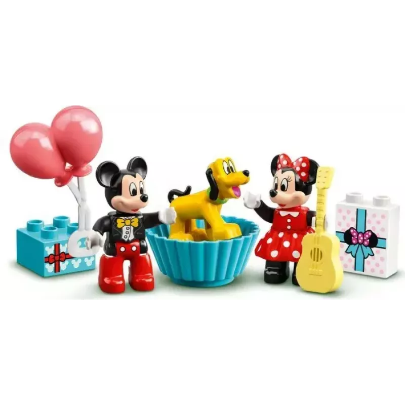 LEGO DUPLO sada 10941 Mickeyho a Minnie narodeniny – DUPLO figúrky, 22 dielov, pre deti od 2 rokov