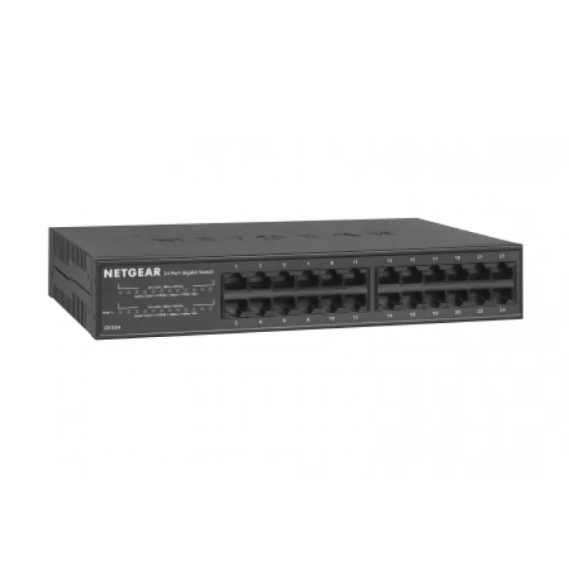 NETGEAR GS324 neřízený Gigabit Ethernet (10/100/1000) čierna